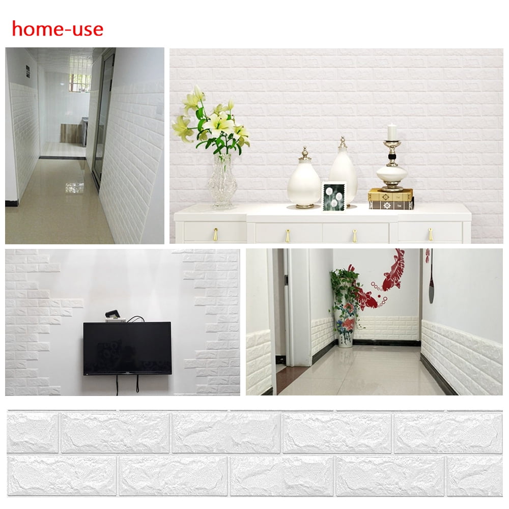 10 Pack Wall Stickers 3D SelfAdhesive Wall Sticker Brick Wall Panel Stickers Brick Wallpaper