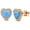 Pink, variant on 925 Sterling Silver Clear CZ Simulated Blue Opal Love Heart Stud Earrings, 0.40"