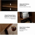 thumbnail image 2 of 14 Karat Home 30in Sideboard Buffet Cabinet 2 Doors, Wood Walnut, 2 of 9
