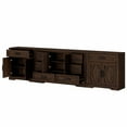 thumbnail image 7 of WAMPAT 117"W Large TV Stand,3-in-1 Farmhouse Entertainment Center with Storage Barn Door Cabinet,TV Console Table With Media Cabinet and Drawers for Living Room,Bedroom,Dark Brown, 7 of 7