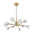 thumbnail image 5 of Elegant Lighting Graham 10-Light Modern Crystal/Iron Pendant in Gold, 5 of 9