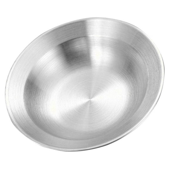 LABSERRON 1Pcs Fruit Salad Bowl Round Stainless Steel For Families Outdoor Enthusiasts