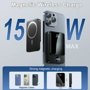 Magnetic Wireless Portable Charger, 10000mAh Power Bank with PD20w Fast Charging, USB C in&Out Battery Pack, Compatible with Mag-Safe for iPhone 17/16/15/14/13 Series, Samsung, Android, and More