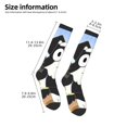 thumbnail image 3 of Saiise Bluey Funny Socks Men Women Boys Kids Adults Novelty Graphic Crew Tube Socks Crazy Design Casual Dress Socks for Sports,Running,Travel, 3 of 7