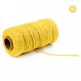 thumbnail image 6 of Dezsed Linen Rope 100m Long/100Yard Pure Cotton Twisted Cord Rope Crafts Macrame Artisan String Yellow, 6 of 6