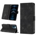 thumbnail image 1 of Compatible with iPhone 12 Pro Max Classic Embossed PU Leather Case with Card Holder Shockproof Cover, 1 of 5