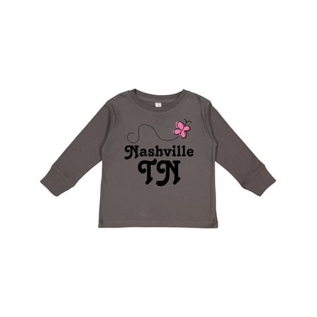 

Inktastic Nashville Girls Long Sleeve Toddler T-Shirt
