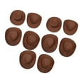thumbnail image 2 of 5x 10 Uds Sombrero de Vaquero en Miniatura Sombrero para Muñeca 1/6 Accesorios de Fiesta de Juego de Simulación Casa de Muñecas Mini Sombrero de Vaque 5 piezas, 2 of 8