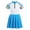 Light Blue, variant on CHICTRY Kids Girls One-piece Swimsuit Rash Guard 50 Sun Protection Surfing Swimming Dress Beach Wear Light Blue 4