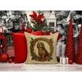 thumbnail image 2 of Otterhound Christmas Flowers Throw Pillow 18 in x 18 in, 2 of 5