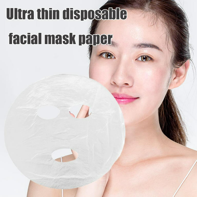 100pcs/pack, Disposable Moisturizing Plastic Face Mask Paper For