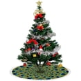 thumbnail image 4 of GZHJMY Christmas Tree Skirt Xmas Tree Skirts 48" Peacock Feathers Christmas Tree Mat for Christmas Holiday Party Ornaments, 4 of 5