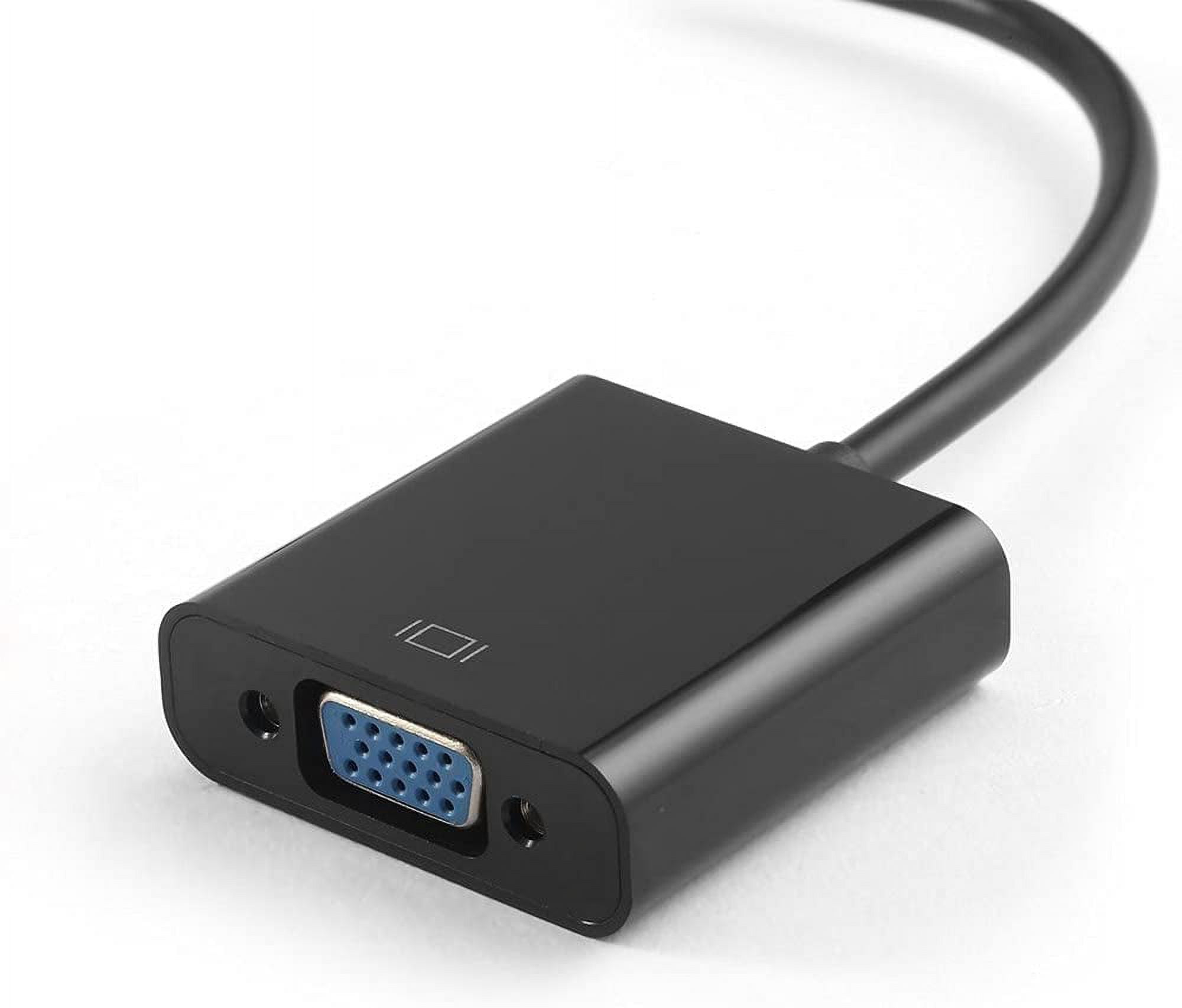 HDMI to VGA Adapter,Gold Plated HDMI to VGA Adapter Converter with Full HD 1080P,External Video Card Multi-Monitor Adapter for Desktop,Monitor,Projector  Black