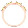 thumbnail image 5 of 0.4 ctw Wedding Band for Women - 18K Rose Gold Simulated Yellow Diamond Stackable Eternity Ring, 5 of 6