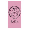 thumbnail image 3 of Lofaris Pink Black Girls Trip Summer Custom Name Beach Towel, 3 of 9