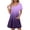 Purple, variant on Zpanxa Women's Stylish Summer Dress Short Sleeve V Neck Solid Color Casual Dress for Outdoor Activities