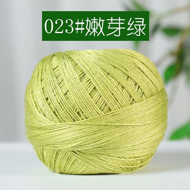 Xiao Hua Hilo de algodón de seda de alta calidad, verde matcha, 50 g, una sola torsión, ideal para encajes finos de seda en manualidades de encaje, camisetas DIY y proyectos exquisitos.