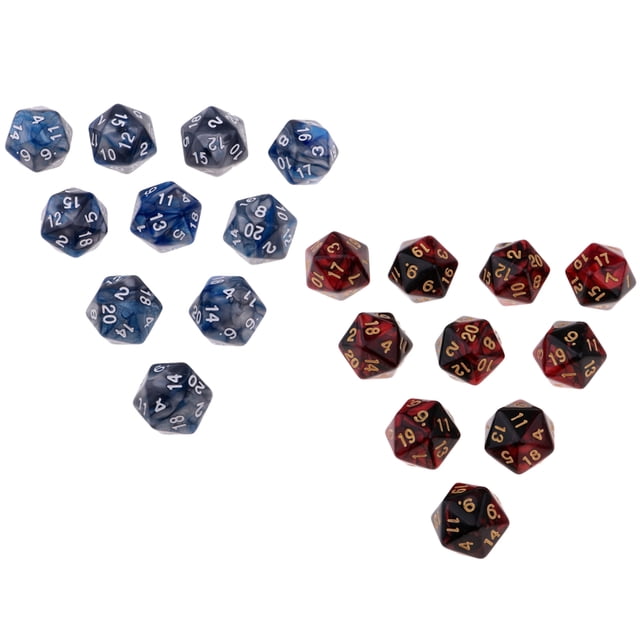de Dados Poliédricos DND de Plásti 20 Caras de 20 Piezas para s de de CUTICAT DND Dice Juego de rol