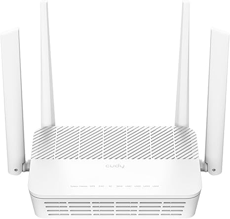 Cudy AX3000 Multi Gigabit Dual Band WiFi 6 Mesh Router, 2.5Gbps WAN RJ45 Port, 4 Gigabit RJ45 Ports, 4 5dBi Antennas, MU-MIMO, OpenVPN, Wireguard, Zerotier, Ipsec VPN, Cloud APP