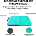 thumbnail image 5 of Gel Seat Cushion for Tailbone Support and Relief from Butt and Back Pain and Pressure - Cushions are Large Thick and Comfortable - Ideal for Office Chairs Driving Travel and Long Sitting, 5 of 6