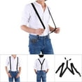thumbnail image 1 of Elastic Suspenders For Adults Simple Three-clip Button Suspenders, 1 of 5