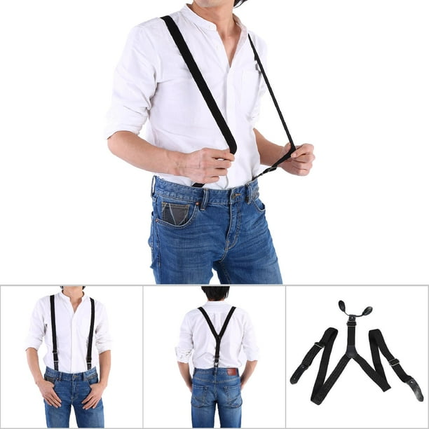Tirantes para pantalones Tirantes de moda unisex Banda elastica ajustable Boton Hebillas Pantalones Pantalones Tirantes Negro Amonsee Otros Walmart en linea