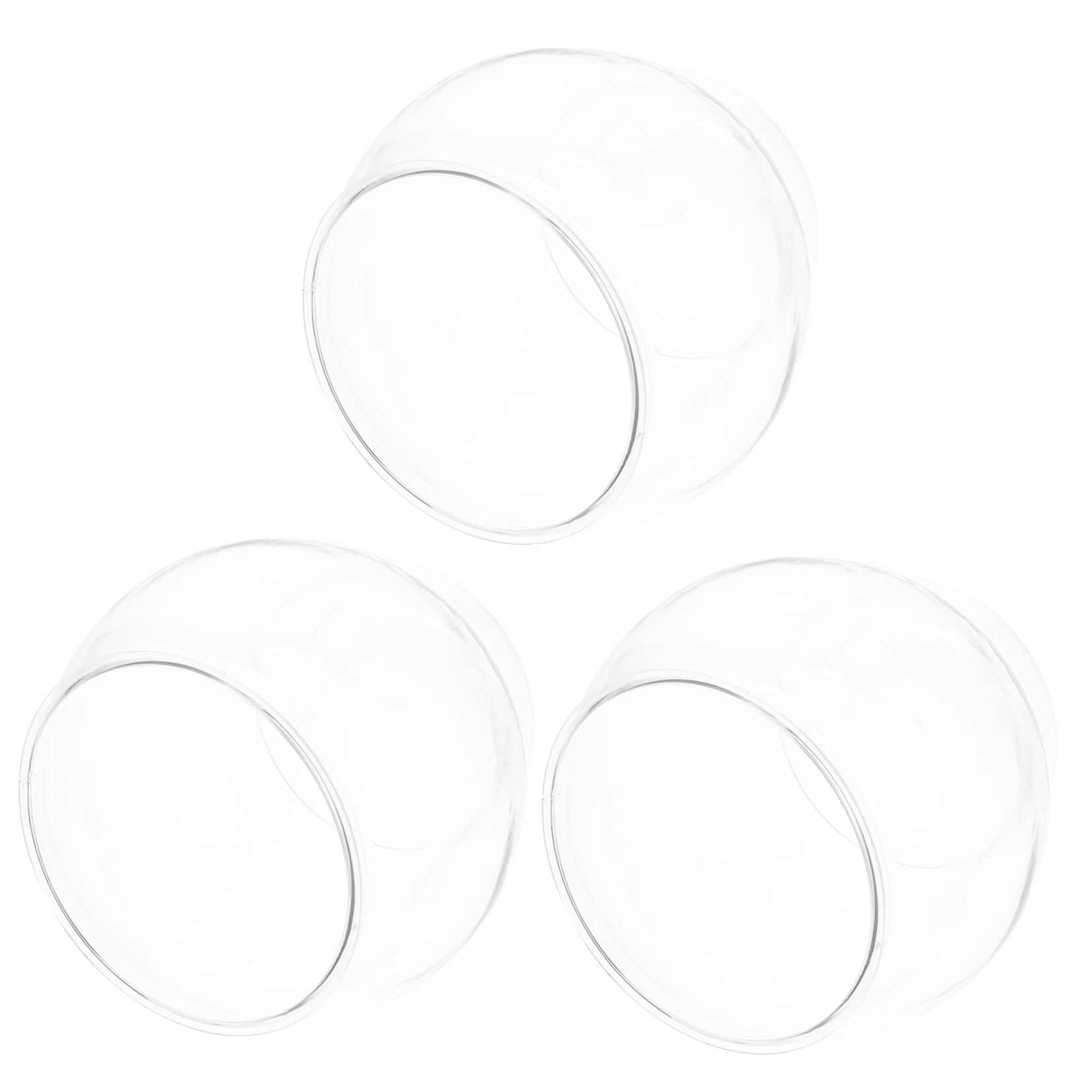 TOYMYTOY 3Pcs Aquarium Fish Tank Round Transparent Fish Tank for Simple Home Decor