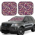 thumbnail image 6 of Kdxio music Skull record Guitar Print 2-Piece Sun Shade Front Windshield - Foldable Car Front Window Sunshades for Most Sedans SUV Truck, 6 of 6