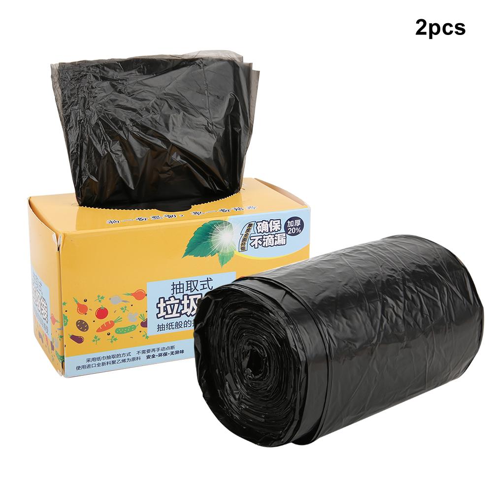 LYUMO Trash Bag, Rubbish Bag, 2 Boxes Disposable Garbage Bag Portable Household Thickening Trash