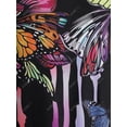thumbnail image 3 of Tamaño más fría de la mariposa del hombro del patrón camiseta Rosegal Mangas largas de talla grande, 3 of 5