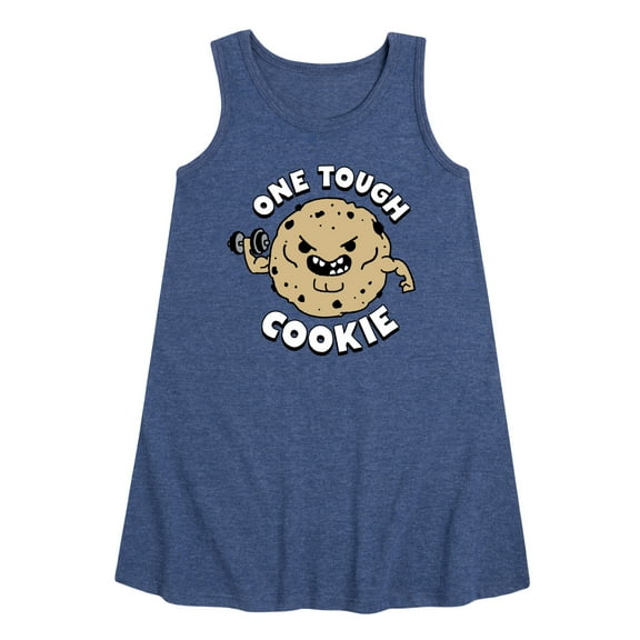 Instant Message - One Tough Cookie - Strong - Toddler & Youth Girls A-line Dress