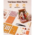 thumbnail image 6 of Robotime DIY Miniature House Kit, Champs-Élysées Bistro Dollhouse Model Kit for Adults to Build, Tiny House 3D Puzzle Craft Kit for Home Decor, Gifts for Adults Teens, 6 of 8
