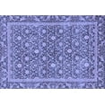 thumbnail image 1 of Ahgly Company Machine Washable Indoor Rectangle Abstract Blue Modern Area Rugs, 5' x 7', 1 of 4