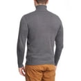 thumbnail image 3 of Arthur Black Men's Solid Gray Pullover Cotton Blend Turtleneck Sweater Shirt, 3 of 11