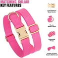 thumbnail image 5 of HQREA Soft Leather Dog Collar and Leash Set, Heavy Duty Dog Collars for Medium Dogs, 5 of 6