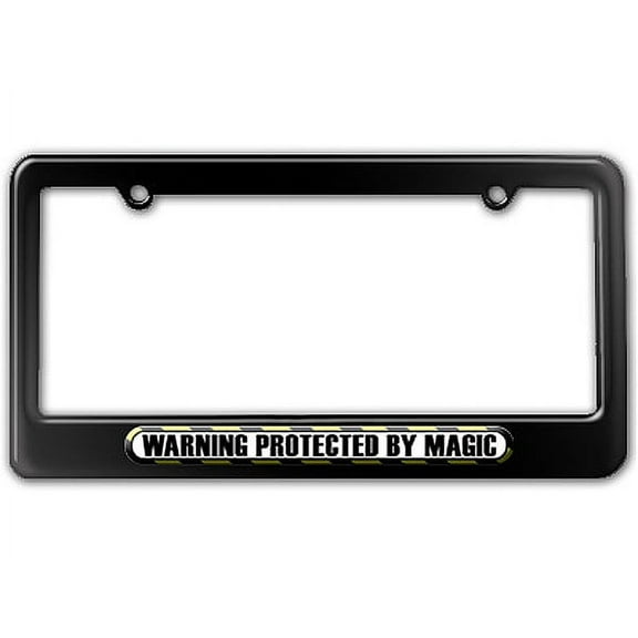 Protected By Magic License Plate Frame