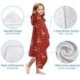 thumbnail image 7 of Red Christmas Golden Reindeer Pattern Hooded Bath Towel，60"x35" for Ages 3 To 12 Kids, Quick Dry Lightweight Soft Microfiber Hood Beach Towel Cover Up for Kids, 7 of 7