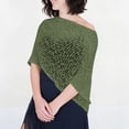 thumbnail image 4 of Fancifize Womens Sheer Poncho Tops Summer Off Shoulder Flounce Hem Mesh Shawl Beach Casual Cover Ups, 4 of 6