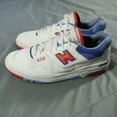 thumbnail image 1 of New Balance 550 Shoes Mens 10.5 White Red Blue Atlantic Sneakers Low Lifestyle, 1 of 6