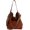 A-brown, variant on Women's Bucket Tote Bags Fashion Large Top Handle Satchel Handbags PU Leather Suede Shoulder Crossbody Purses