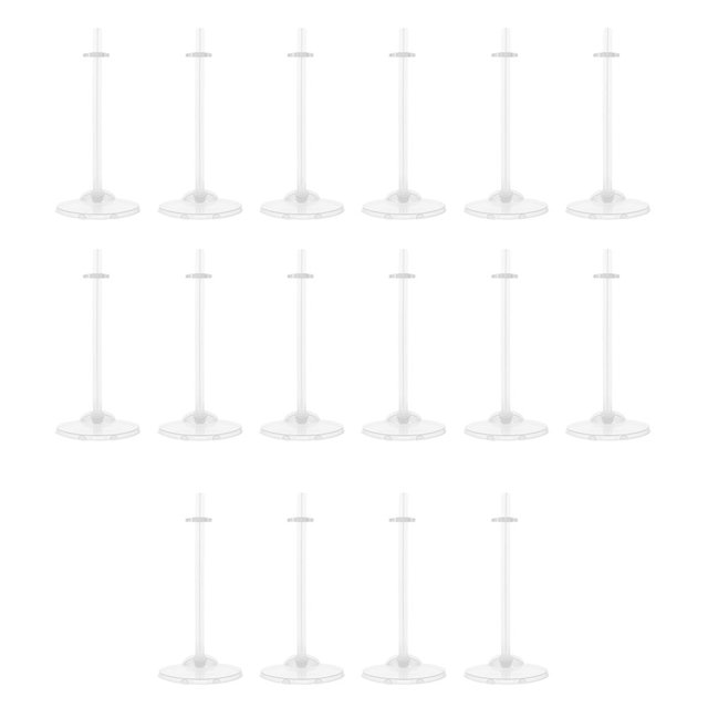 MOVTOTOP 16 Pcs Supports de Poupée Supports de Présentation pour Enfants (Transparent)