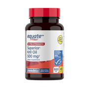 Equate Extra Strength Krill Oil Dietary Supplement, 500 mg, 45 Count, Compare to MegaRed® Extra Strength