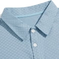 thumbnail image 6 of FAWUUDO Men's Collared Shirt Breathable Smooth Texture Soft Touch Structured Fit with Polished Everyday Style Light Blue, 6 of 9