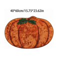 thumbnail image 3 of Trovenix Halloween Fall Thanksgiving Bath Mat Pumpkin Shaped Absorbent Non Slide Soft Doormat for Entryway Decor, 3 of 7