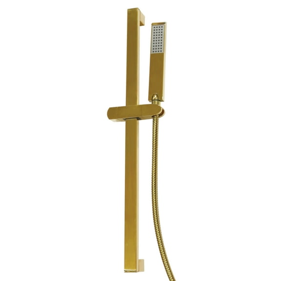 Kingston Brass KX2542 Vilbosch 24-Inch Stainless Steel Shower Slide Bar with Hand Shower and Holder in Polished Brass