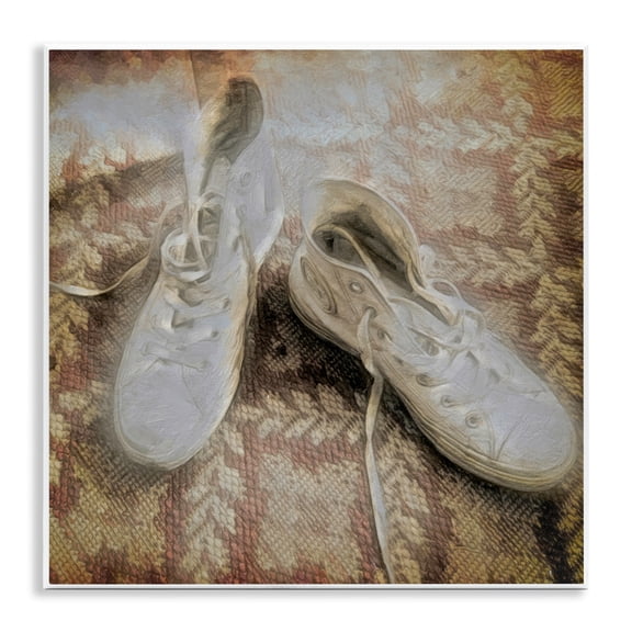 Stupell Industries Vintage Classic High Tops Fashion Painting Unframed Art Print Wall Art, 12 x 12