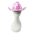 thumbnail image 2 of Justice Girls Cowgirl Hat, Pink and White Cow Print, 2 of 3