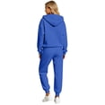 thumbnail image 4 of Szluipve 2 Piece Sets for Women 2 Piece Tracksuit Zip Up Hoodie Jacket Drawstring Jogger Pants Set Long Sleeve Casual Warm Loungewear Outfit for Daily Workout, 4 of 8