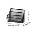 thumbnail image 3 of Mesh Metal Mail Sorter Desk Organizer With Three Slots For Efficient Letter And Envelope Storage, 3 of 4
