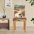 thumbnail image 4 of Yayeee 2 Pack Dining Chair Covers Stretch Parson Chairs Slipcovers Seat Protector, Abstract Wavy Landscape, 4 of 6